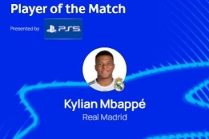 大四喜！姆巴佩当选皇马4-3奥林匹亚科斯一役全场最佳