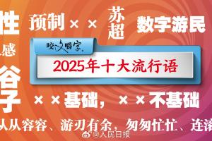 每一个你都了解吗？《咬文嚼字》2025十大流行语：“苏超”入选