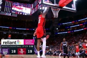 红色旋风！谢泼德推反击到位长传 小贾巴里接球起飞双手暴扣！