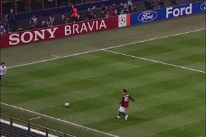 小罗在09年面对皇马时的精彩瞬间